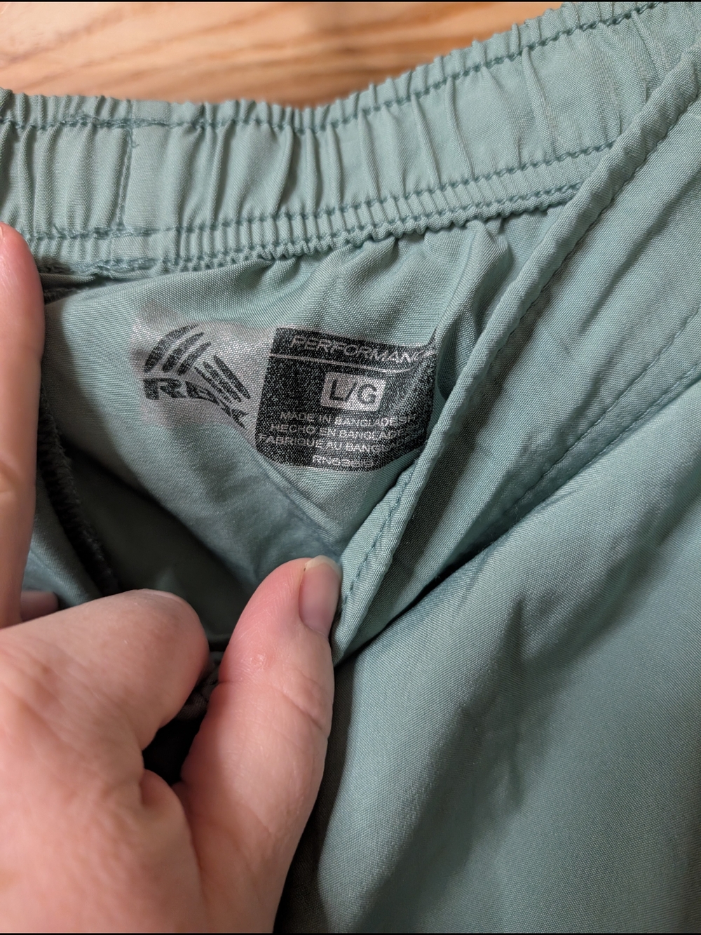 RBX Men's Sage Green Athletic Shorts - Picture 3 of 5